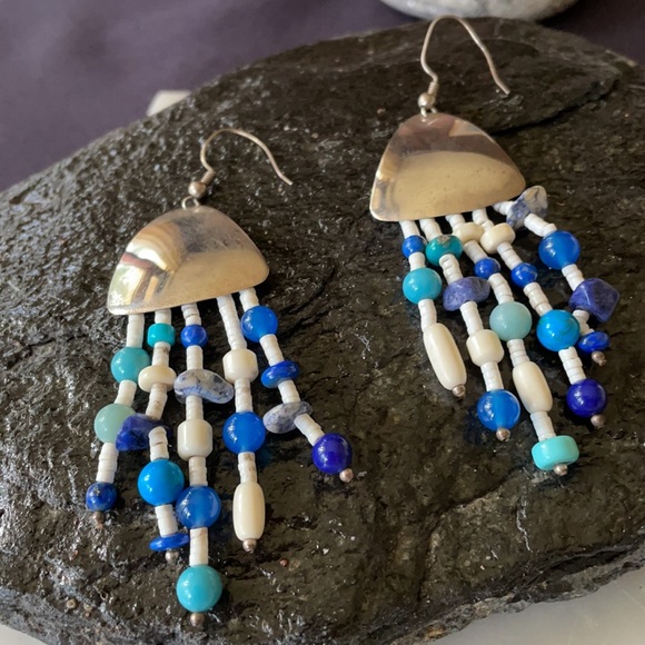 Vintage Native American Dangle Beads Earrings - Picture 12 of 12